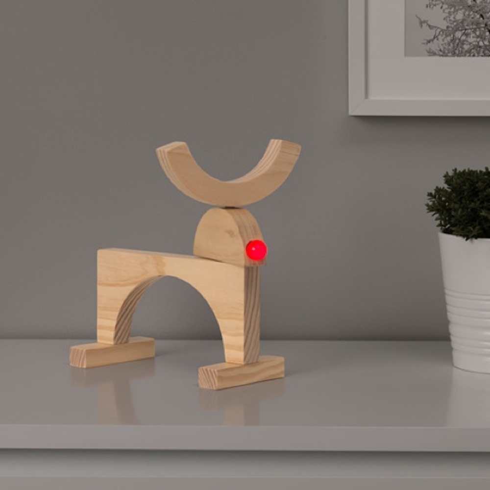 IKEA STRÅLA LED table decoration, battery operated/reindeer NEW
